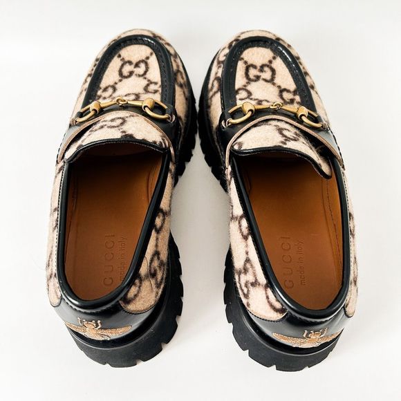 Gucci Horsebit Loafer GG Lug Sole Wool Cordovan Lux Monogram main image 5